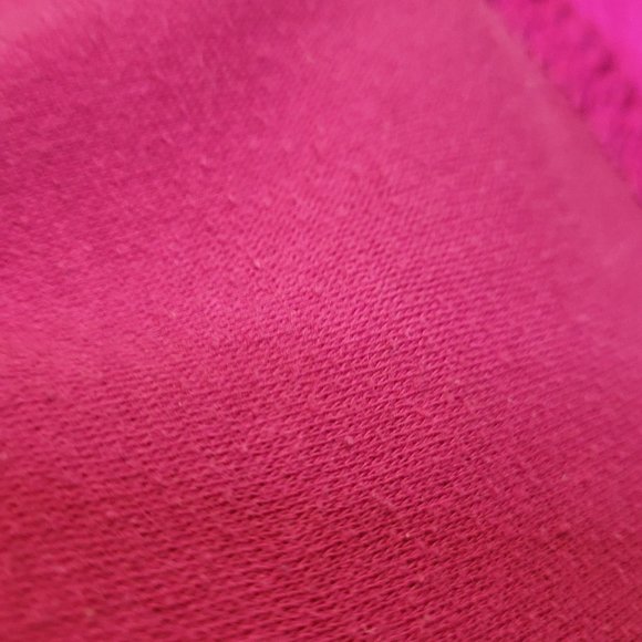 Vintage Fuchsia Pink Pullover Sweatshirt Collared Pockets Quarter Button Adult L - Picture 6 of 9